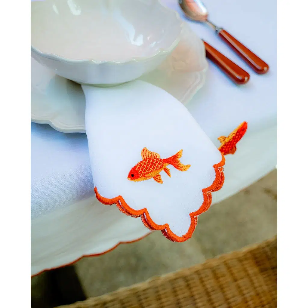 Mariaida Home Balık Peçete Turuncu