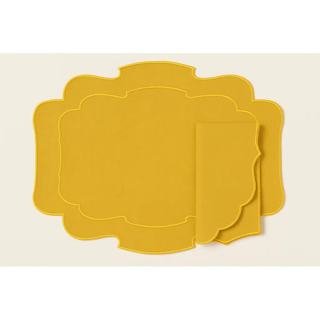 Mariaida Home Belmonte Amerikan Servis Peçete Set Sarı