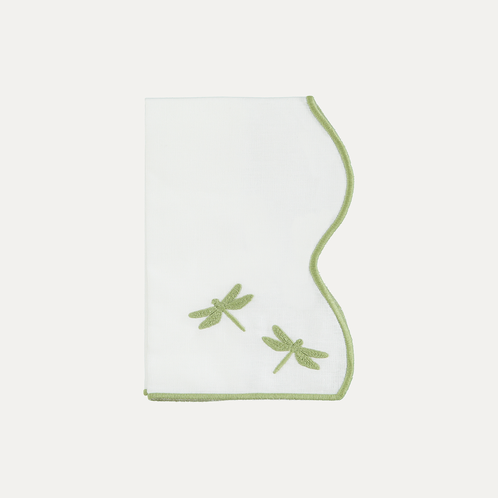 Mariaida Home Damselfly Peçete Beyaz Yeşil