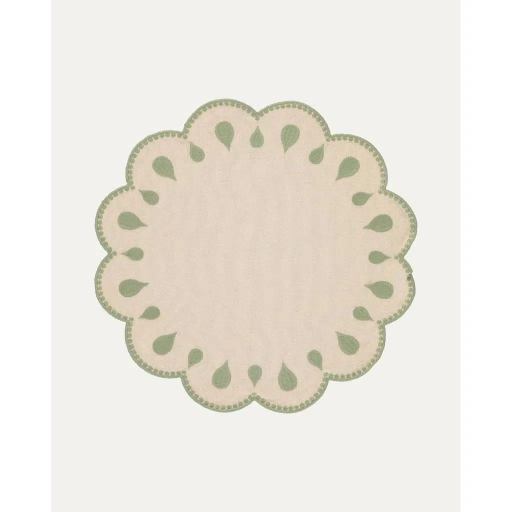 Mariaida Home Gotas Amerikan Servis Bej Yeşil