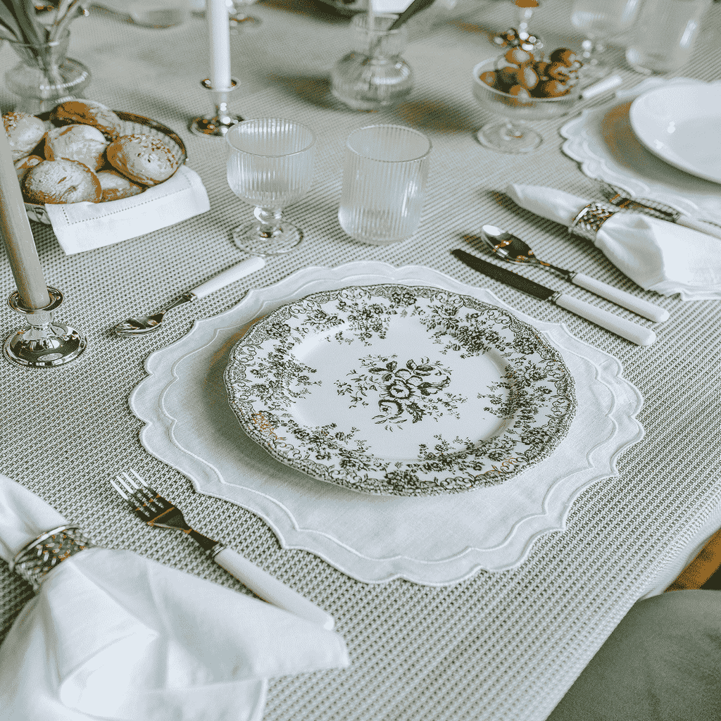 Mariaida Home Greta Amerikan Servis Peçete Set Beyaz