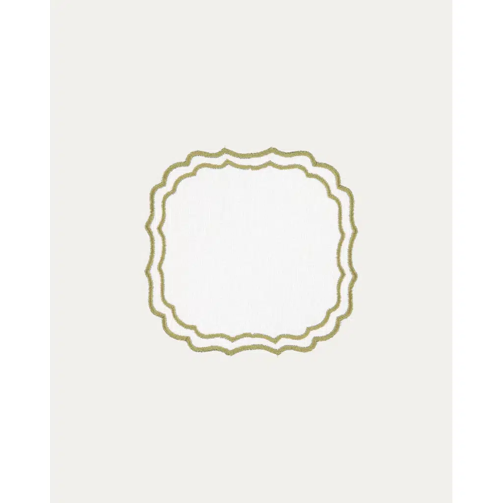 Mariaida Home Greta Bardak Altlığı Yeşil 6 Parça Set