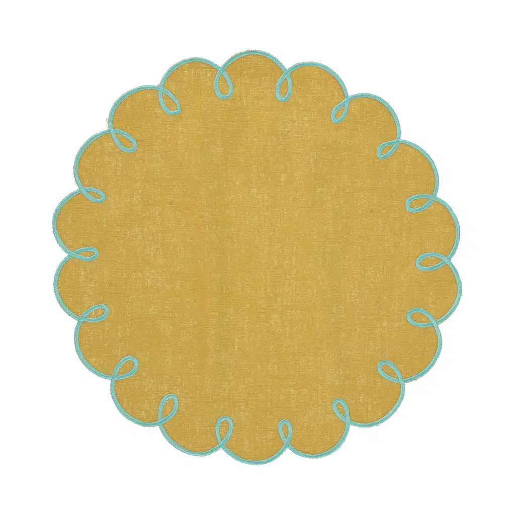 Mariaida Home Lisboa Amerikan Servis Sarı Turkuaz