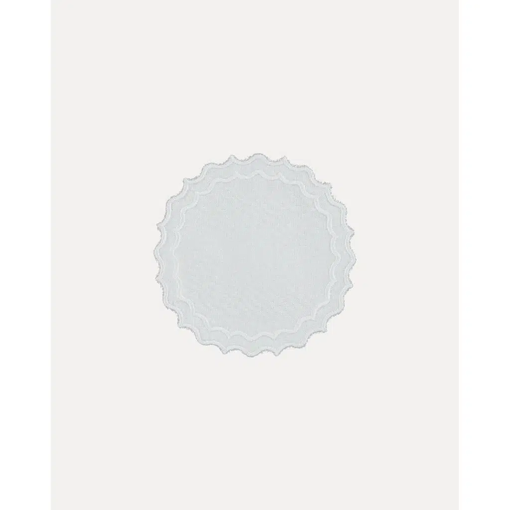 Mariaida Home Navy Bardak Altlığı Beyaz 6'lı Set