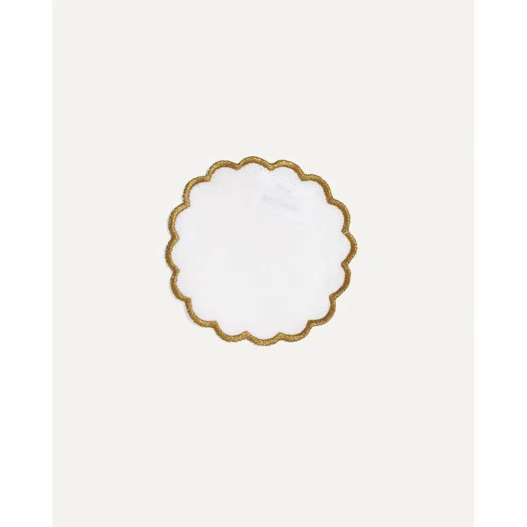 Mariaida Home Ondulado Bardak Altlığı Altın 6 Parça Set