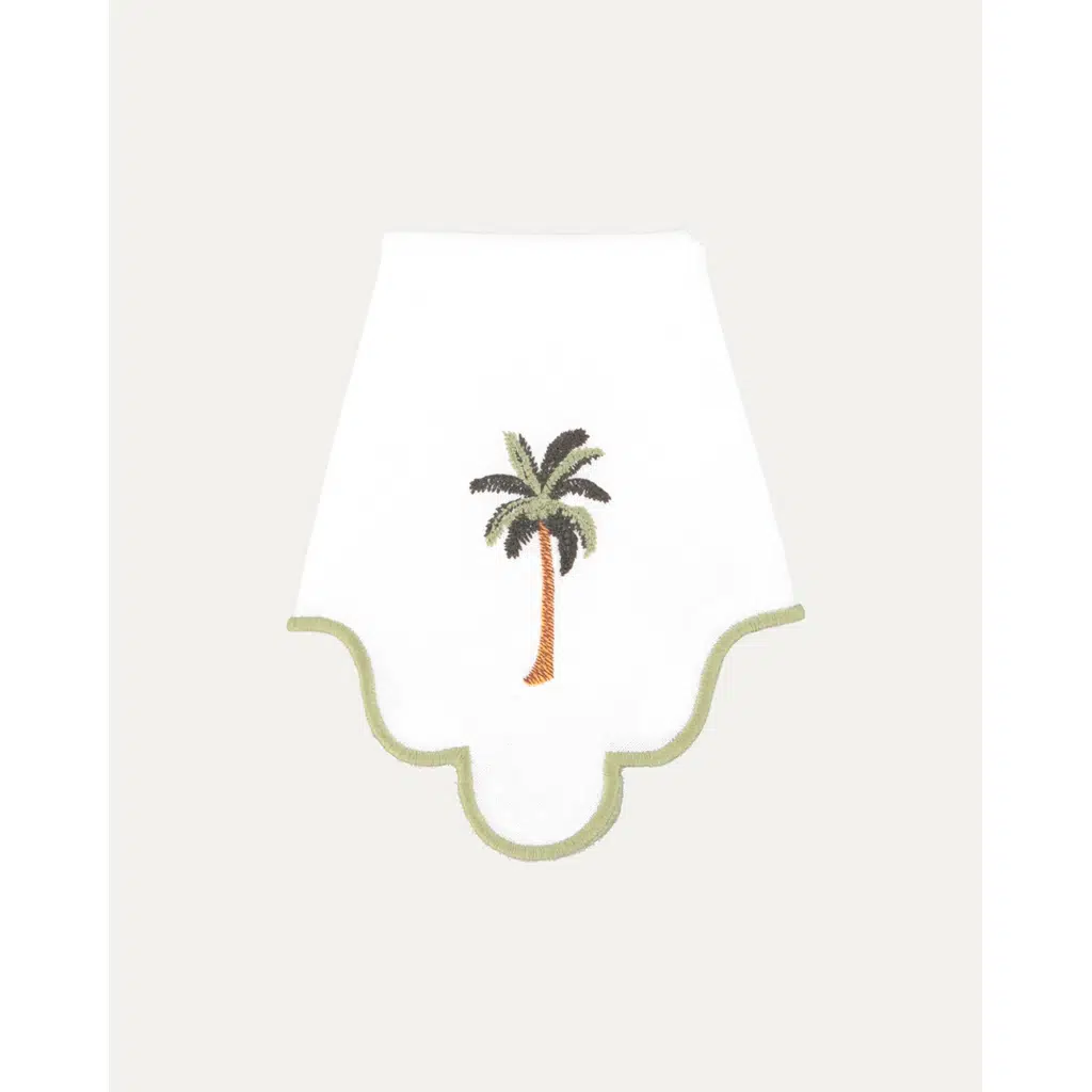 Mariaida Home Ondulado Palm Tree Peçete 