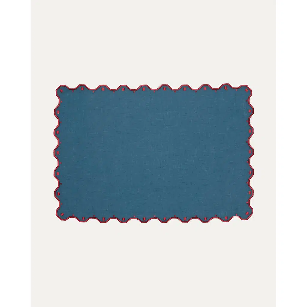 Mariaida Home Porto Amerikan Servis Mavi Kırmızı