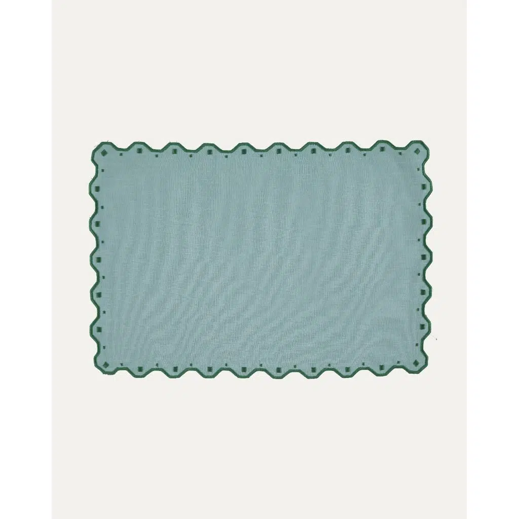 Mariaida Home Porto Amerikan Servis Peçete Set Açık Mavi ve Yeşil