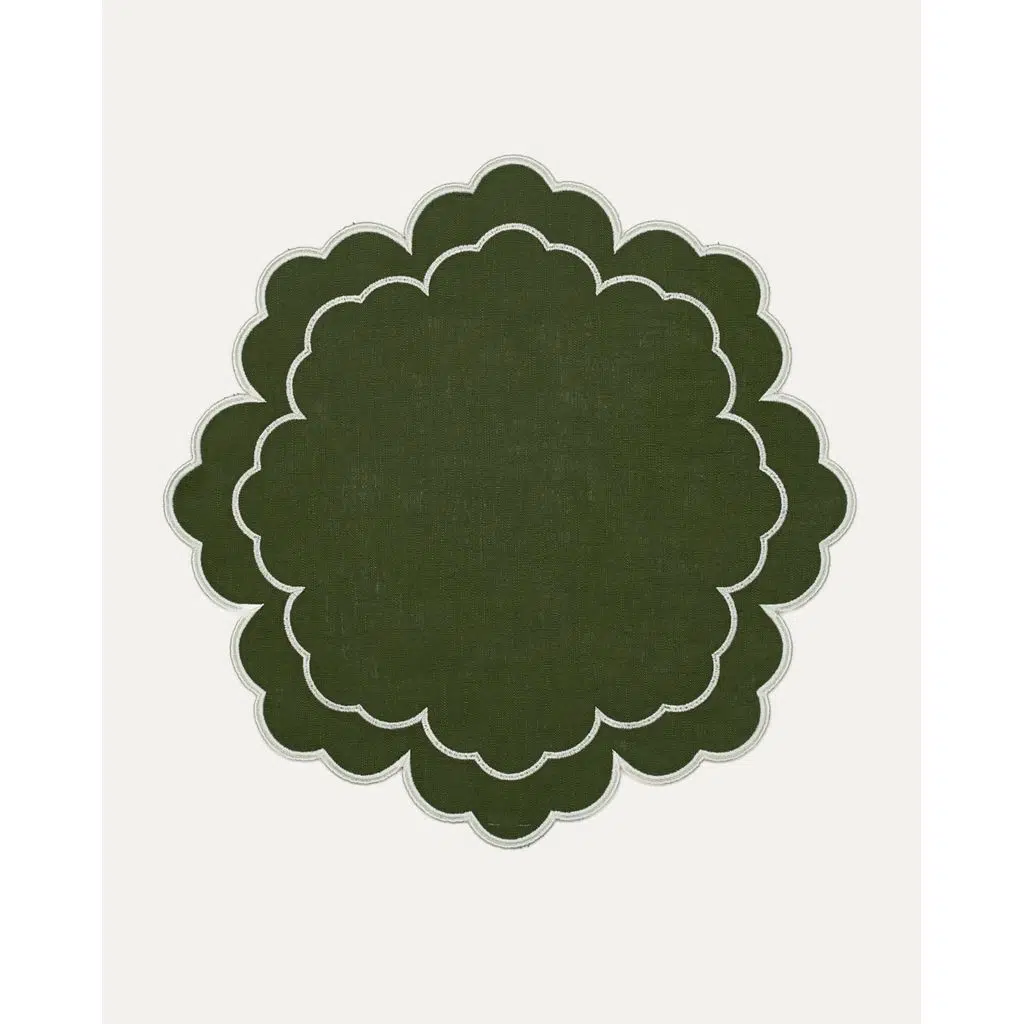 Mariaida Home Íris Amerikan Servis Yeşil Beyaz