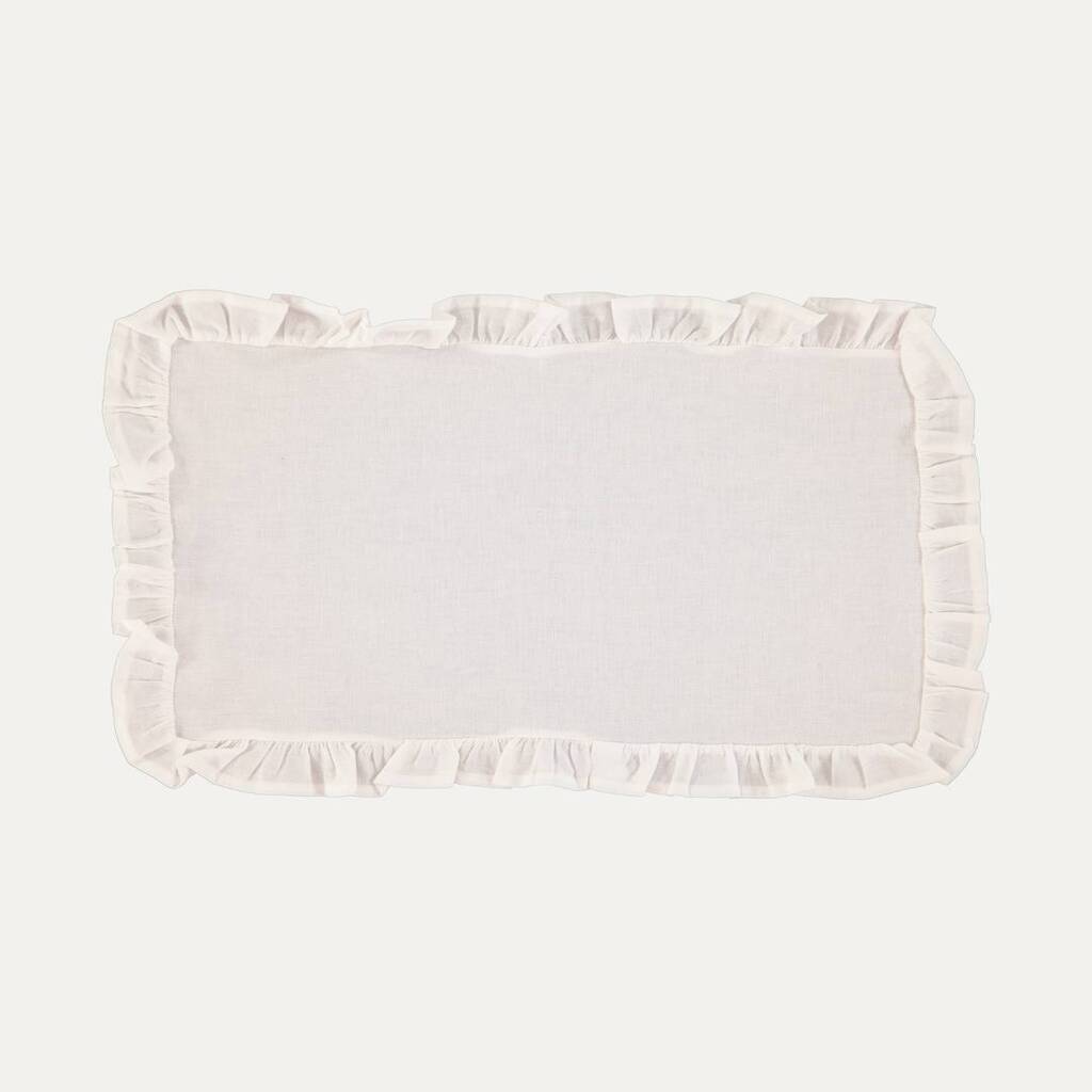 Mariaida Home Ruffle Amerikan Servis Beyaz