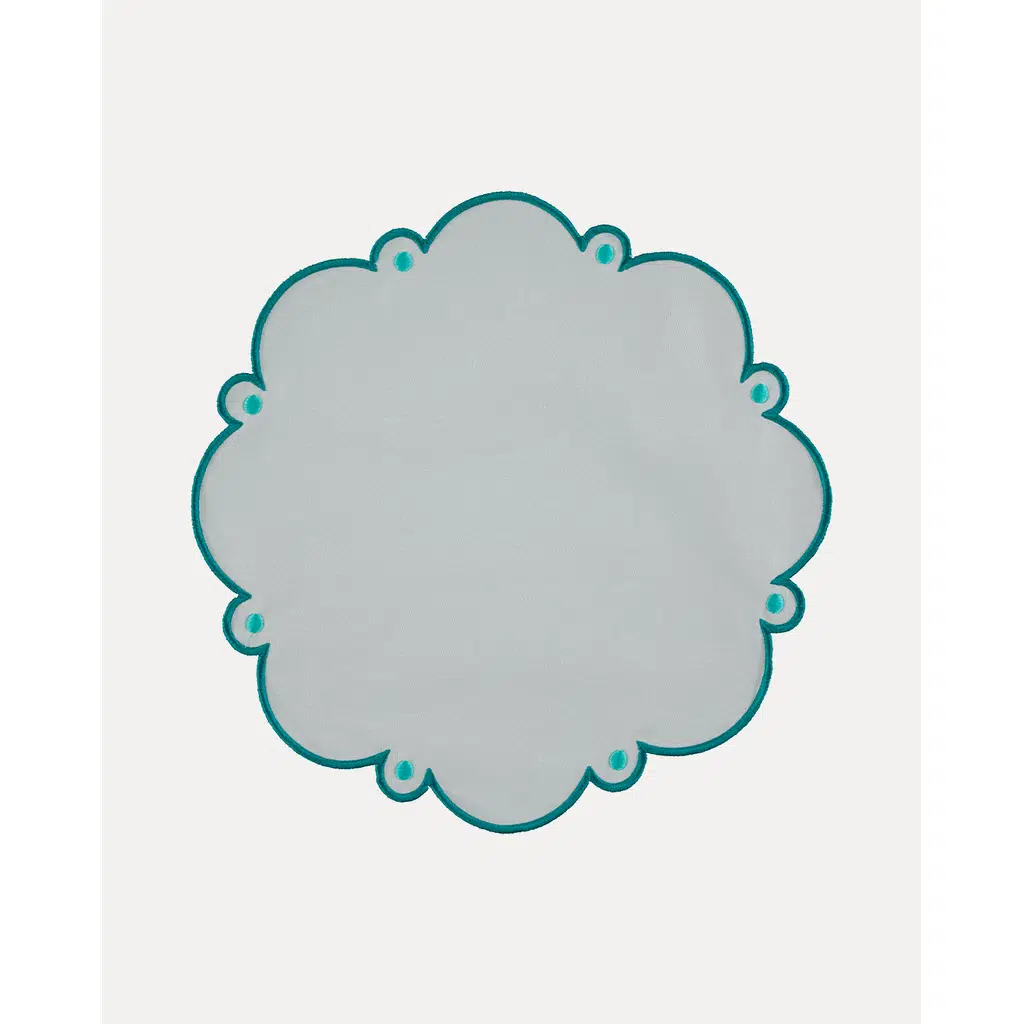 Mariaida Home Viana Amerikan Servis Beyaz Turkuaz